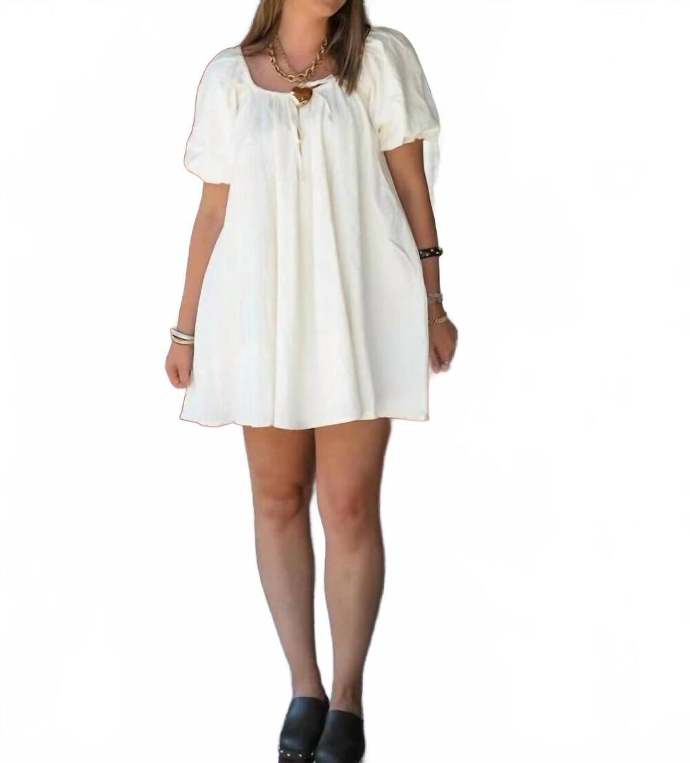 NEW TCEC dream tie-front dress in ivory